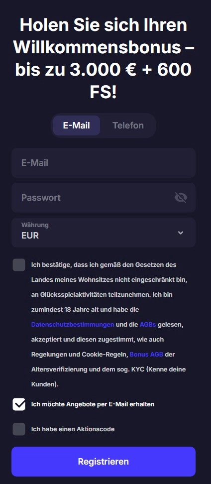 Registrierung